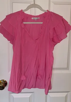 Rose + Olive summer blouse top thumbnail 1