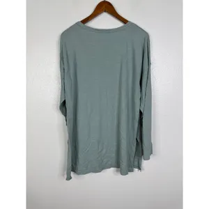 Natural Life Womens Sage Green 100% Cotton Slub Knit Long Sleeve Top Large thumbnail 2