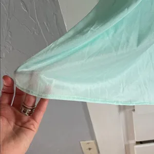Lace Trim Chemise Nightgown in Light Blue‎ aqua thumbnail 5