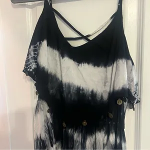 American Eagle Outfitters Monochrome Tie-Dye Maxi Dress thumbnail 3