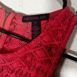 Material Girl Red Maxi dress Layered Mini Skirt‎ Sleeveless size S illusion thumbnail 4