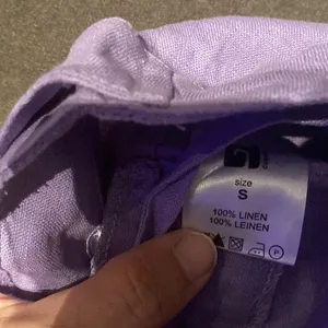 Women’s Purple 100% Linen Casual Wide Leg Pants with Drawstring Size S NWT thumbnail 8