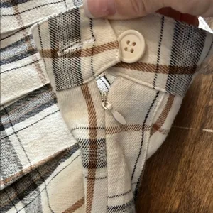 HESPERUS Schoolgirl Academia Plaid Pleated Cotton Flannel Mini Skirt Size Large thumbnail 4