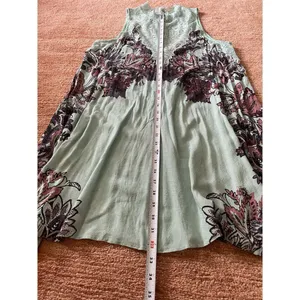 NWT Intimately Free People Y2k Marsha Lace Slip Dress Turquoise Blue Floral L thumbnail 6