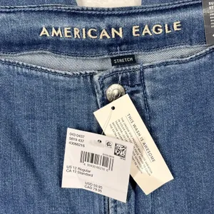 American Eagle Outfitters Women's Wide Leg Jeans - Medium Blue thumbnail 8