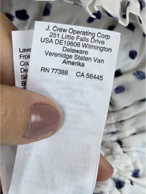 J.Crew Cinched-Waist Cotton Poplin Tank Top Blue Dot Smocked Crop M thumbnail 7