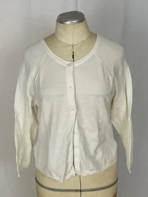 American Eagle Outfitters Cream Button-Up Cardigan Size Medium thumbnail 1