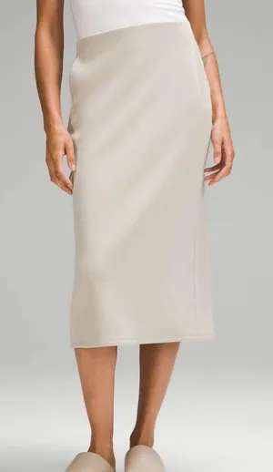 Lululemon Softstreme High-Rise Midi Skirt in Mojave Tan thumbnail 1
