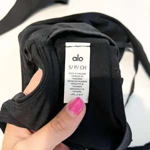 Alo Airlift Double Trouble Layered Sports Bra Black Small thumbnail 3