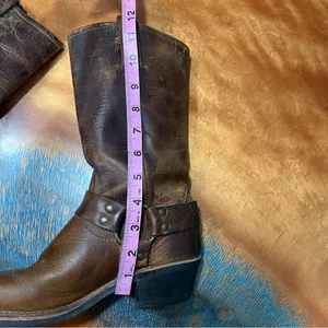 Vintage Frye 12R Brown leather Harness Boots USA Cowgirl size 6 thumbnail 13