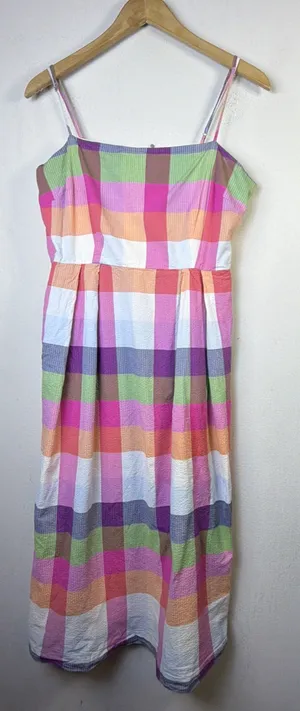 Kate Spade x Target Plaid Midi Dress large summer spaghetti strap sundress thumbnail 1