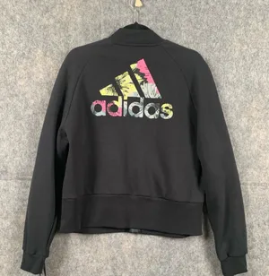 Adidas Allover Print Womens Size Large Cinch Up Athletic Track Jacket NWT‎ thumbnail 1