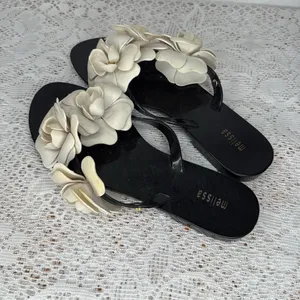 Melissa Jelly Harmonic spring time floral slip on sandals sz 6 thumbnail 5