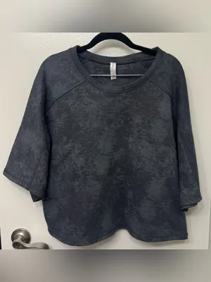 NWT Anthropologie Daily Practice Washed Short Sleeve Sweatshirt thumbnail 2