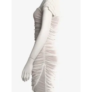 Elliatt BodyCon Ivory Ruched Draped Midi Dress size S thumbnail 4