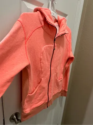 LULULEMON On The Daily Hoodie Jacket grapefruit coral pink size 6 thumbnail 13