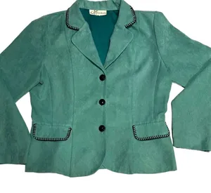 Vintage Dress Barn Aqua Jacket Size 8 thumbnail 1