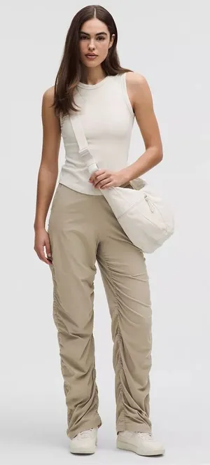 ✨Lululemon Dance Studio Slim-Fit HR Flared Sheer Oak Sz Small Pants✨ thumbnail 1