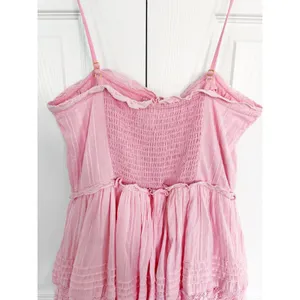 LoveShackFancy Nerida Mini Corset Tiered Dress Cherry Pink Lace Coquette thumbnail 10