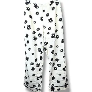 NEW Free People Groovy Daisy Black Floral Cotton Linen 2 Piece Casual Set Size 0 thumbnail 7