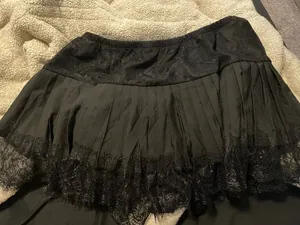 Lace trim skort Black Size XL thumbnail 1