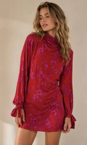 Free People Aries Mini Dress in Romantic Combo Romantic Combo Red Size XS NWT thumbnail 1
