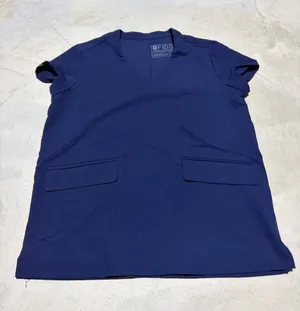 FIGS Navy V-Neck Scrub Top with Pockets XS thumbnail 1