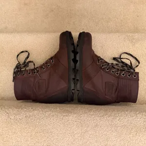 Sorel Arctic Wedge II Waterproof Lace Up Boots Redwood Brown Womens Leather thumbnail 6