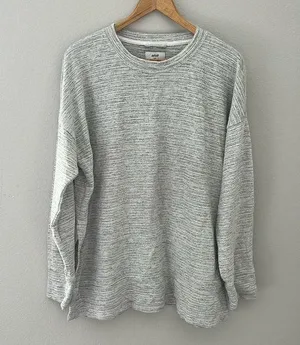 Aerie Drop Sleeve Heather Gray Sweater | Size Medium thumbnail 1