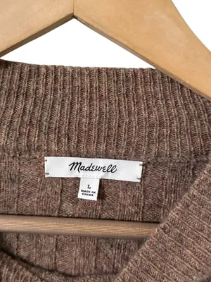 MADEWELL Levi Mock Neck Wool Long Sleeve Crop Sweater Pullover Top thumbnail 6