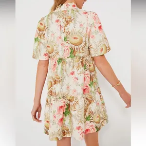 Tuckernuck Sun Faded Floral Crawford Mini Dress‎ Size Small NWT NEW cotton vacay thumbnail 5
