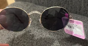 Betsey Johnson Gold Sunglasses with Black Lenses thumbnail 1