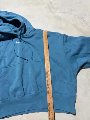 Nike Blue Pullover Hoodie center swoosh logo medium thumbnail 9