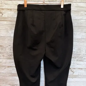 Express Womens M Pants Skyscraper‎ Super High Rise Black Flared Slit Hem Stretch thumbnail 7