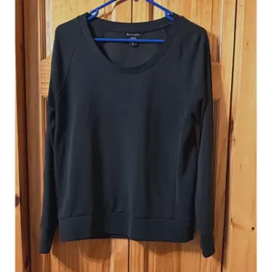 Athleta Seasoft Scoop Neck Sweatshirt Women's Small Black Pullover Modal Blend thumbnail 3