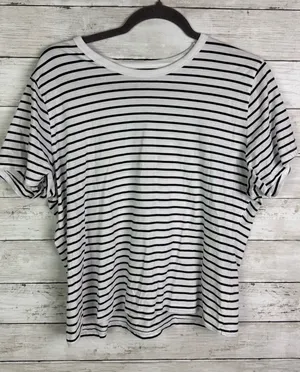 Abercrombie & Fitch Striped Relaxed Tee Shirt Size Large thumbnail 1