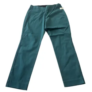 Old Navy Women's 14 Teal WOW Pants Canopy Slim Ankle Side Zip Stretch Cotton NEW thumbnail 1