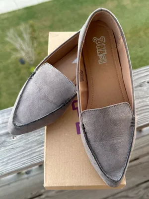 Brash Taupe Pointed-Toe Suede Loafers thumbnail 1