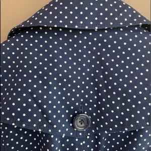 London‎ Fog Belted Trench Coat in Navy Polka Dot Size XS thumbnail 6