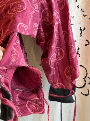 handmade boho wrap harem pants cotton butterfly print festival lagenlook thumbnail 5