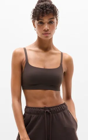 New Athleta S Vitaform BodyMove Scoop Bralette Truffle Small D-DD thumbnail 1