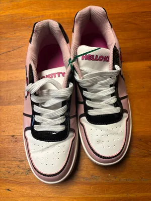 Hello Kitty Pink, White and Black Women's Low-Top Sneakers thumbnail 2