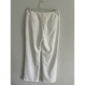 Dressbarn White Career Pants‎ Business Casual Trousers Straight Leg 10 thumbnail 2