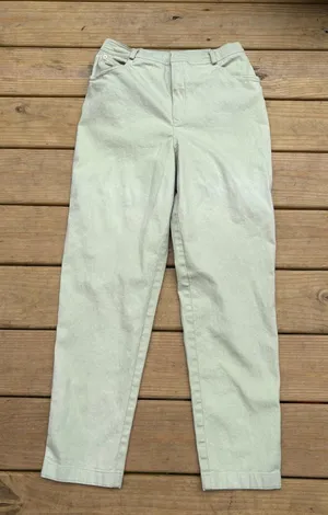 Ellen Tracy Company Women’s Size 4 Sage Green Stretch Straight Leg Pants thumbnail 1
