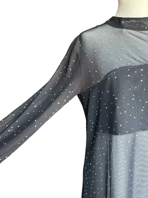 Eva Franco Starlight Long-Sleeve Sheer Tunic Sz L‎ thumbnail 8