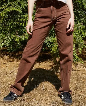 Pacific Sun ☀️ John Galt Carpenter Pants Small Brown Canvas Skateboard 🛹 Pants thumbnail 1
