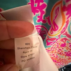 Lilly Pulitzer 100% Silk Small Mid Thigh Pink Seashell Border Print Shift Dress thumbnail 11