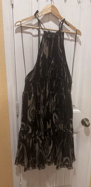 Calvin Klein NWT Banana Republic Marble Halter MIDI Dress - sz XL New With Tags thumbnail 1
