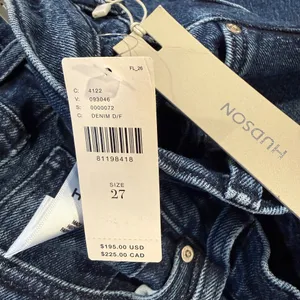 HUDSON Rosie High-Rise Wide Leg Crop Denim Jeans Lakeside Blue Women's US 27 NWT thumbnail 6
