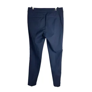 ecru Rivington Navy Tux Stripe Velvet Trim Slim Ankle Pants Size‎ 4 Stretch thumbnail 2